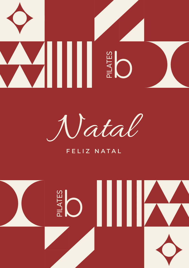 Cartão de Natal do Vale Presente Breath Pilates, com «Natal · Feliz Natal» na capa