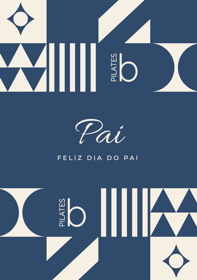 Cartão do Dia do Pai do Vale Presente Breath Pilates, com «Pai · Feliz dia do Pai» na capa