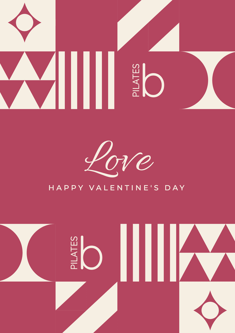 Breath Pilates Gift Voucher Valentine's card, with «Love» on the cover